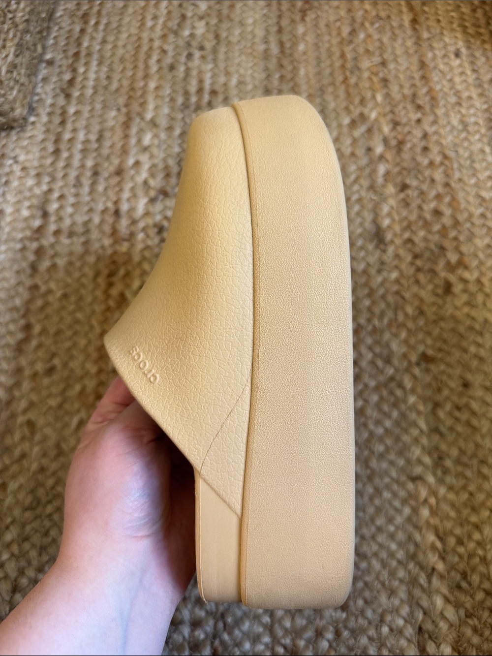 Crocs Womens W9 Tan Beige Platform Dylan Clogs - Picture 4 of 7